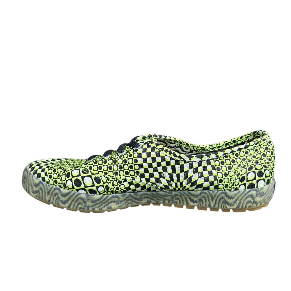 Keds x Maisie Wilen Champion TRX Sneakers Womens 7.5 Green Neon Optical Illusion - Picture 4 of 11